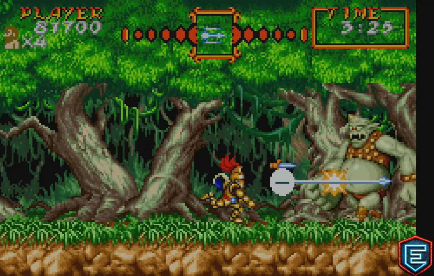 Boss King Unicorn, jefe exclusivo de la ruta remezclada de Super Ghouls'n Ghosts GBA