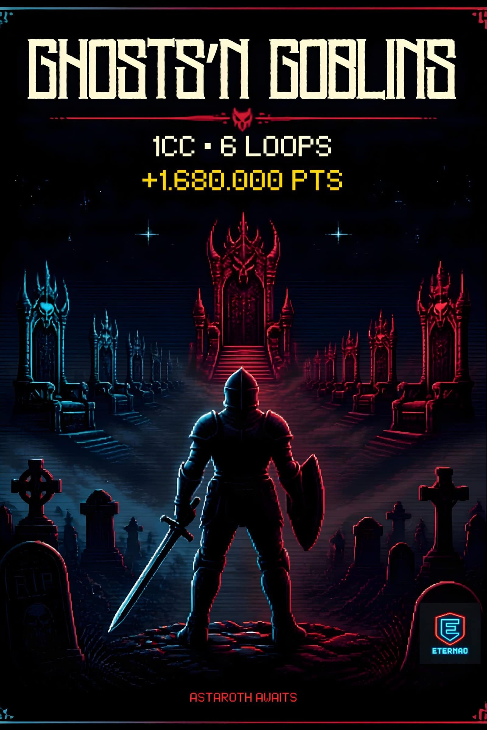 Poster Ghosts'n Goblins arcade art print Etermao