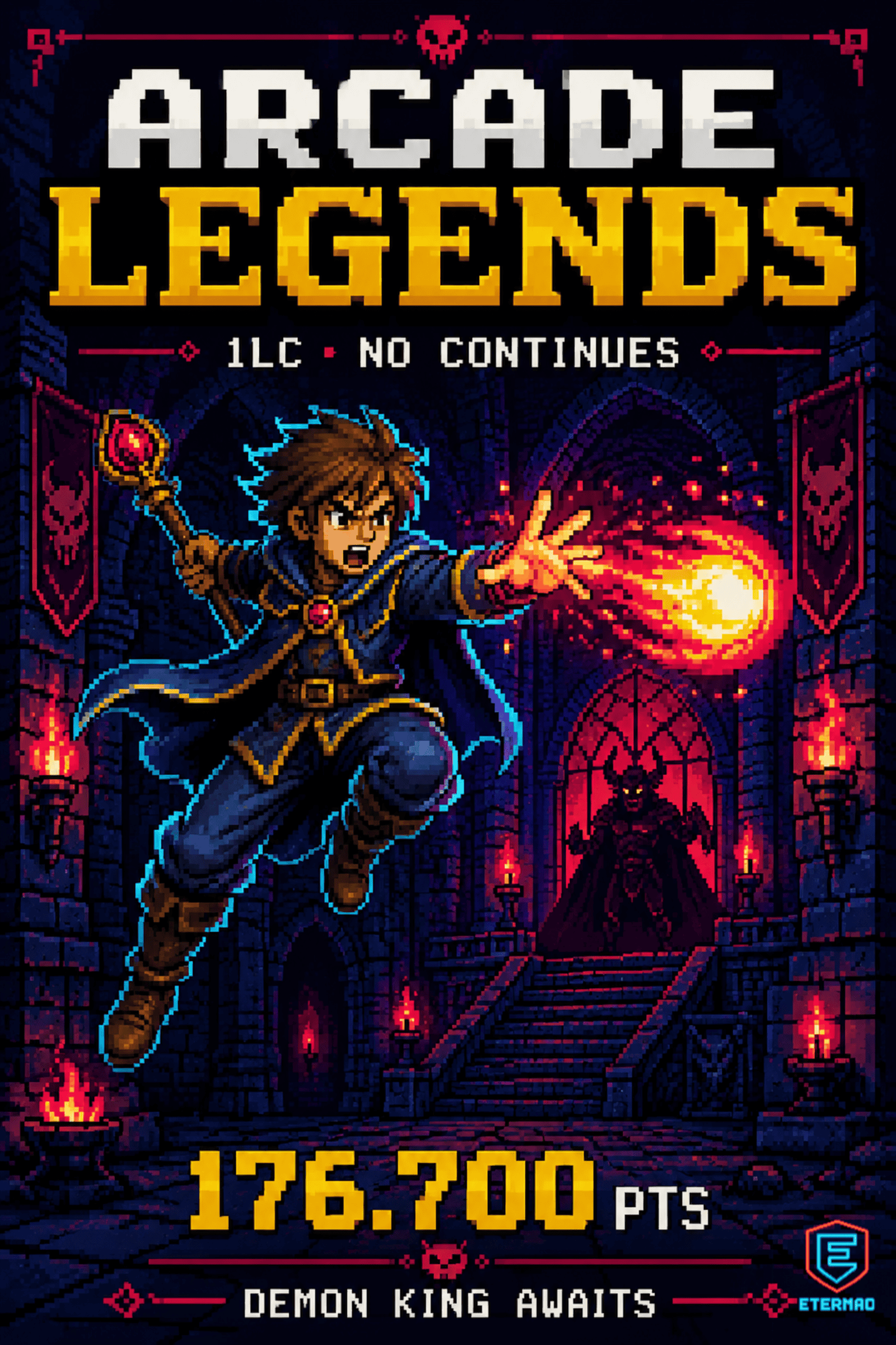 Poster Legend of Hero Tonma arcade art print Etermao