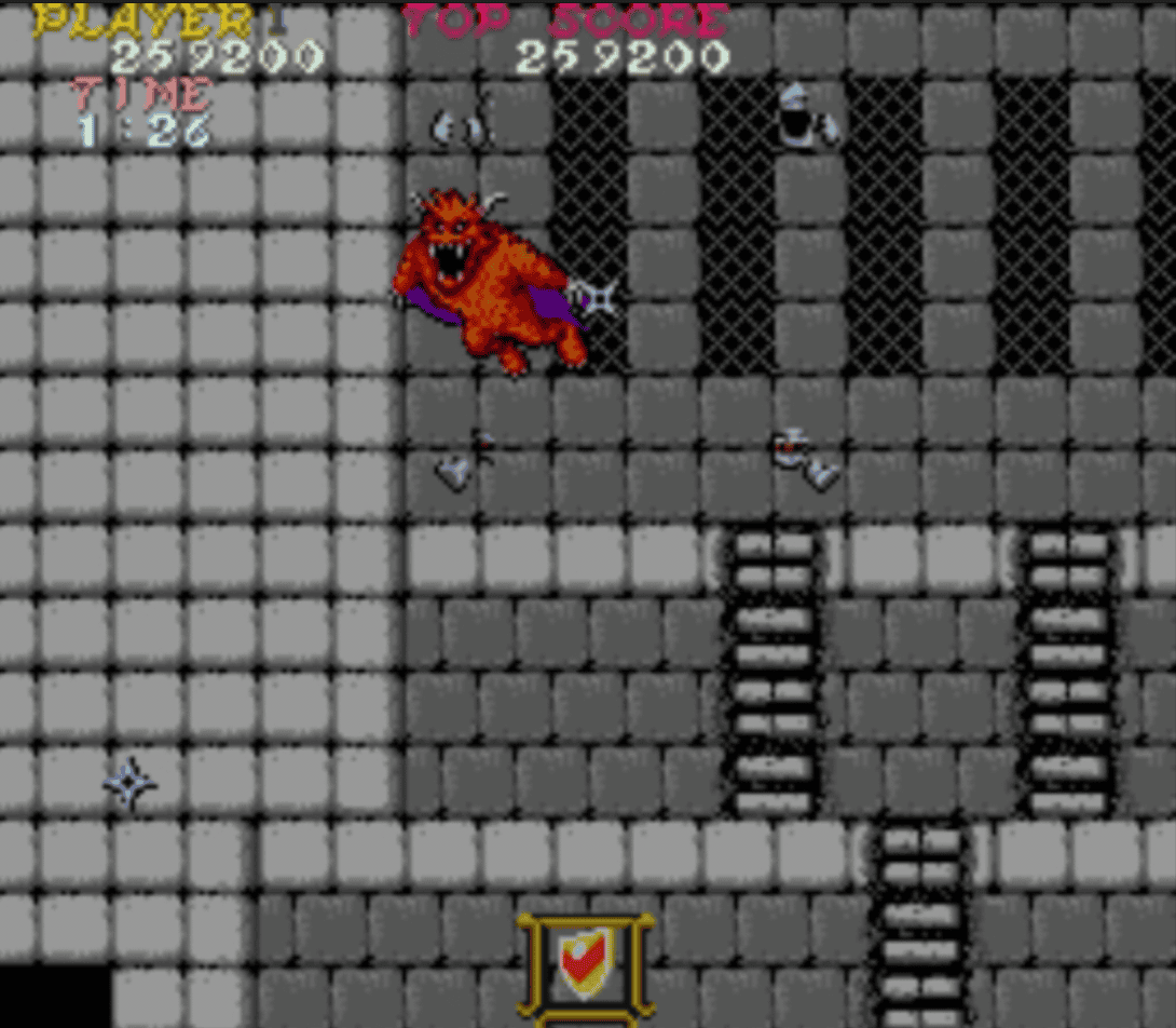 Boss 6: los 2 Satanes en Ghosts'n Goblins Italian Bootleg, Castillo Superior