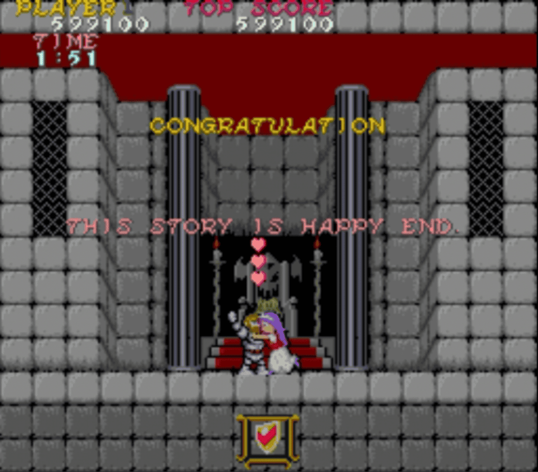 Final feliz de Ghosts'n Goblins Italian Bootleg en el Cuarto de Trono de Astaroth