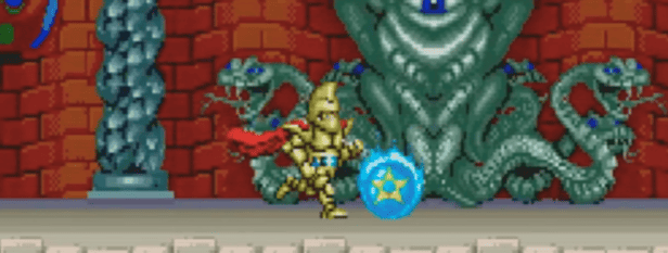 Sir Arthur con Armadura Dorada y Psycho Cannon
