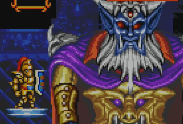 Sardius jefe final Super Ghouls'n Ghosts GBA Arrange Mode 255 HP dificultad Profesional
